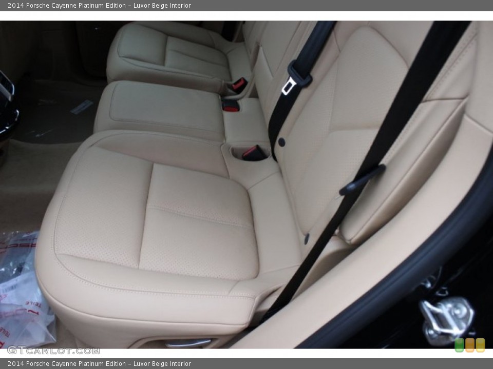 Luxor Beige Interior Rear Seat for the 2014 Porsche Cayenne Platinum Edition #89490901