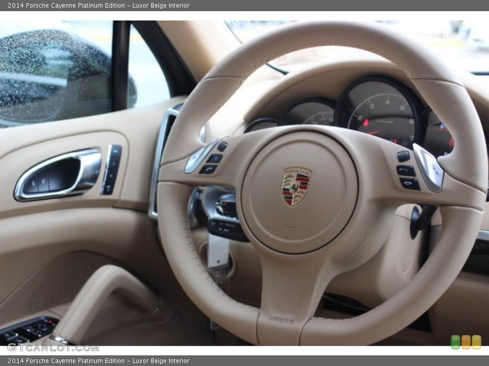 Luxor Beige Interior Steering Wheel for the 2014 Porsche Cayenne Platinum Edition #89490937