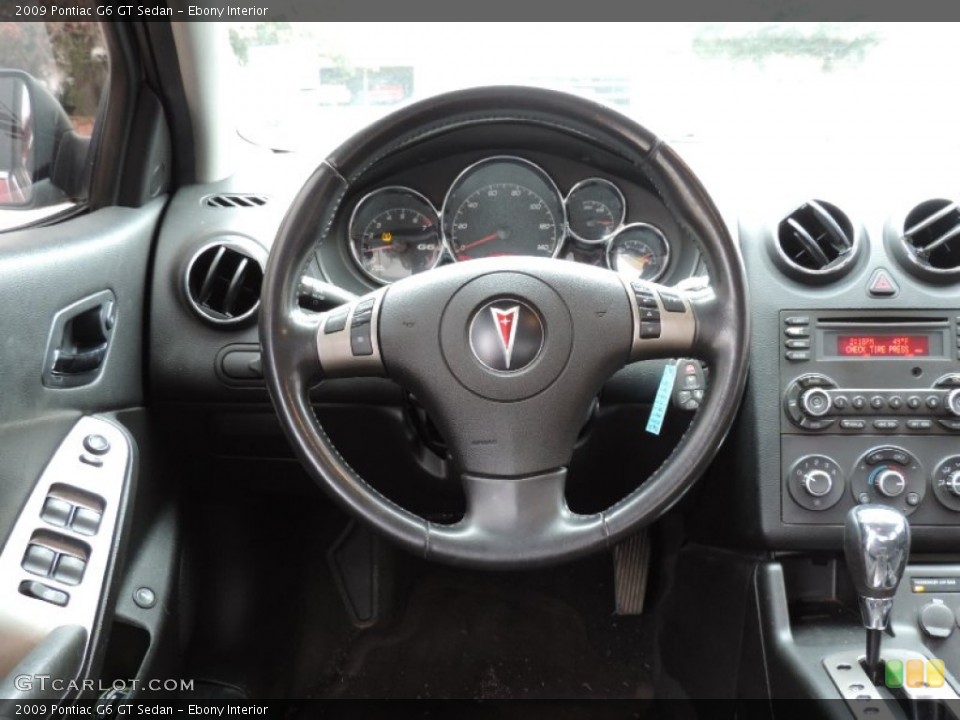 Ebony Interior Dashboard for the 2009 Pontiac G6 GT Sedan #89491900