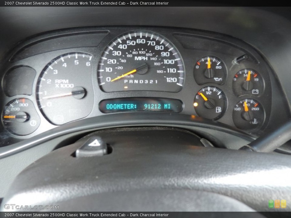 Dark Charcoal Interior Gauges for the 2007 Chevrolet Silverado 2500HD Classic Work Truck Extended Cab #89493388