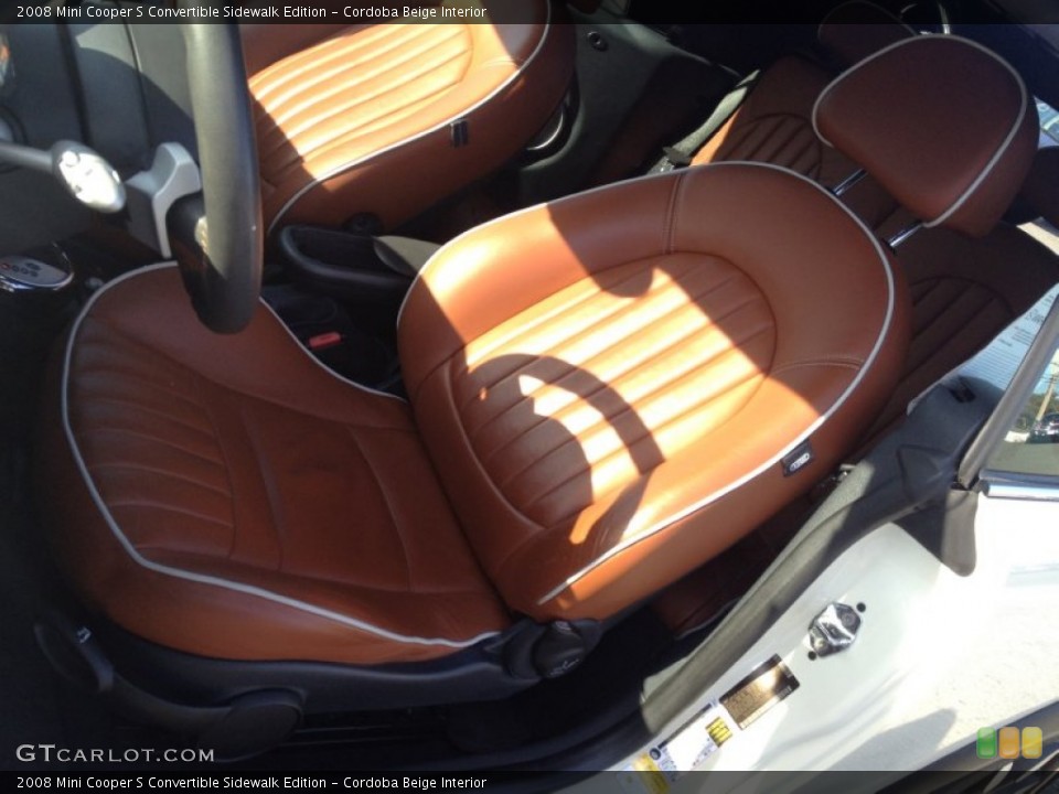 Cordoba Beige Interior Front Seat for the 2008 Mini Cooper S Convertible Sidewalk Edition #89494858