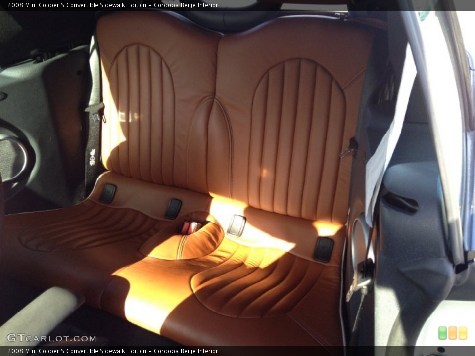 Cordoba Beige Interior Rear Seat for the 2008 Mini Cooper S Convertible Sidewalk Edition #89494897