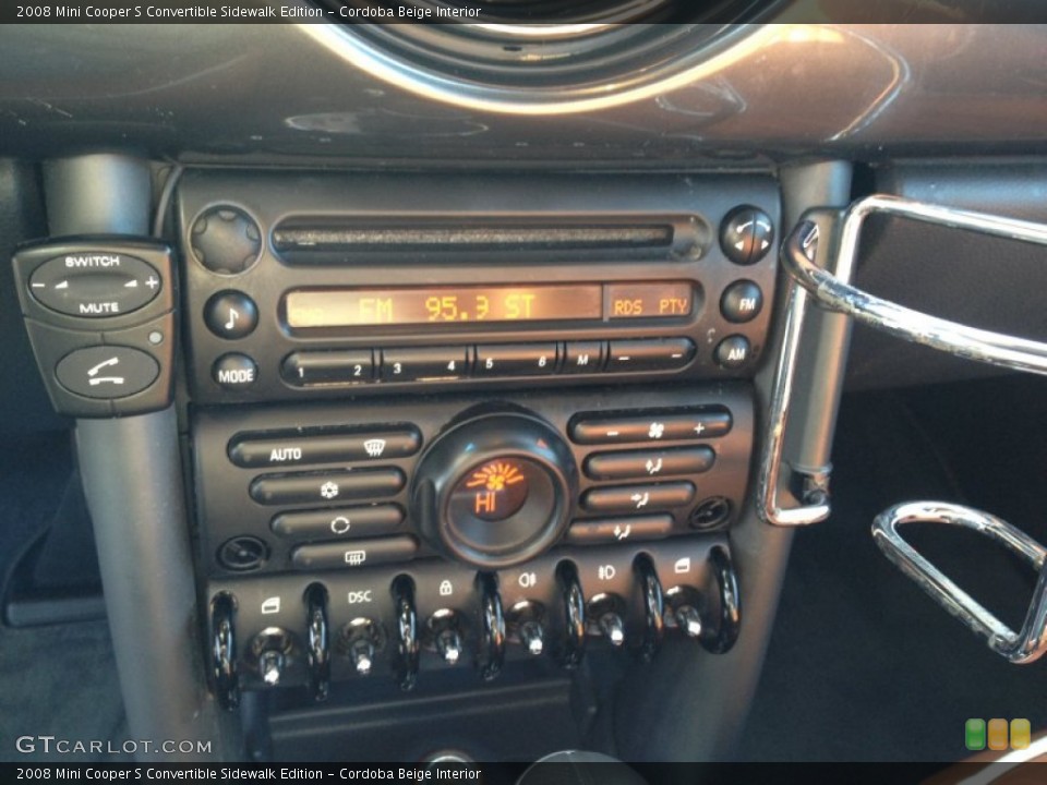 Cordoba Beige Interior Controls for the 2008 Mini Cooper S Convertible Sidewalk Edition #89494945