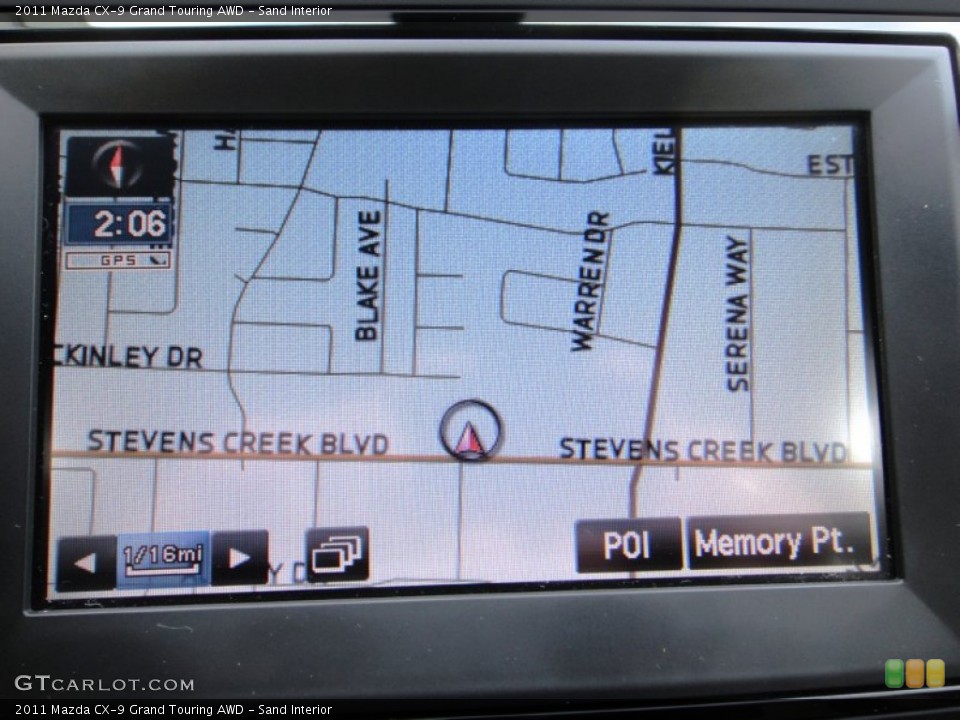 Sand Interior Navigation for the 2011 Mazda CX-9 Grand Touring AWD #89495539