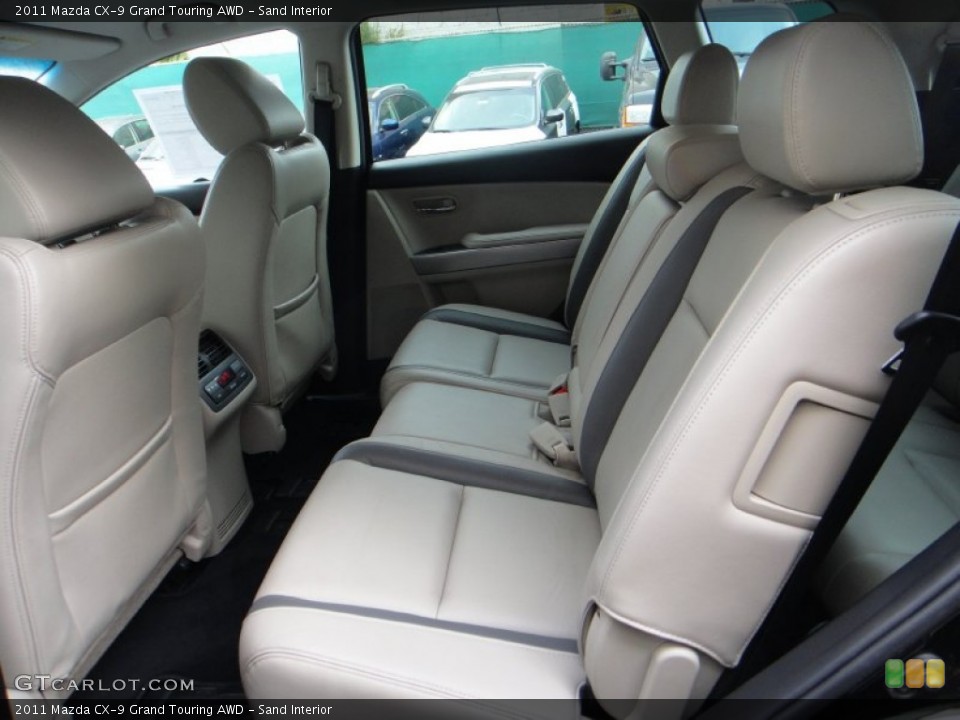 Sand Interior Rear Seat for the 2011 Mazda CX-9 Grand Touring AWD #89495722