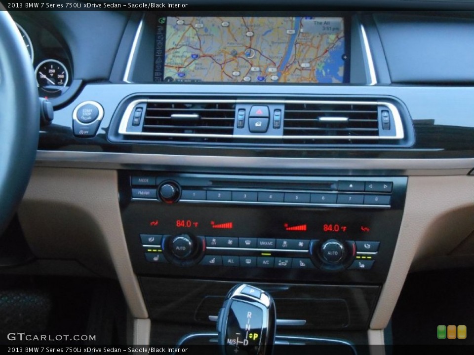 Saddle/Black Interior Controls for the 2013 BMW 7 Series 750Li xDrive Sedan #89499047