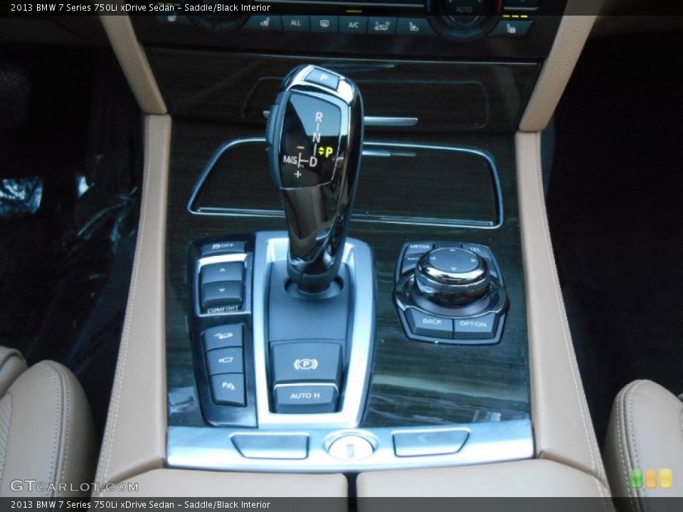 Saddle/Black Interior Transmission for the 2013 BMW 7 Series 750Li xDrive Sedan #89499070