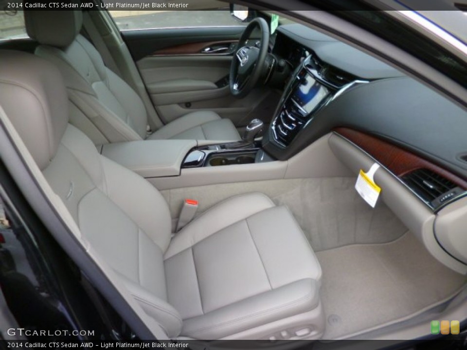 Light Platinum/Jet Black Interior Front Seat for the 2014 Cadillac CTS Sedan AWD #89504116
