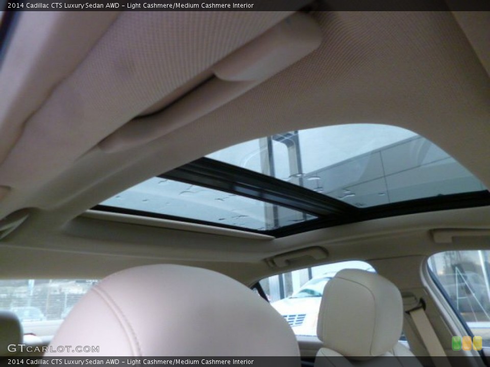 Light Cashmere/Medium Cashmere Interior Sunroof for the 2014 Cadillac CTS Luxury Sedan AWD #89507704