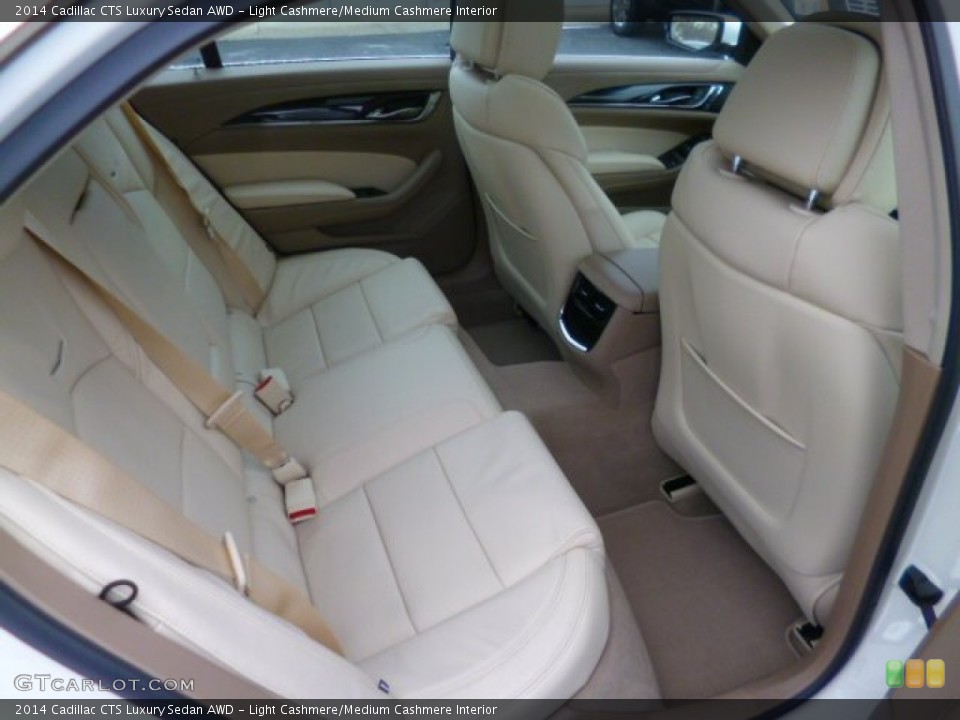 Light Cashmere/Medium Cashmere Interior Rear Seat for the 2014 Cadillac CTS Luxury Sedan AWD #89507725
