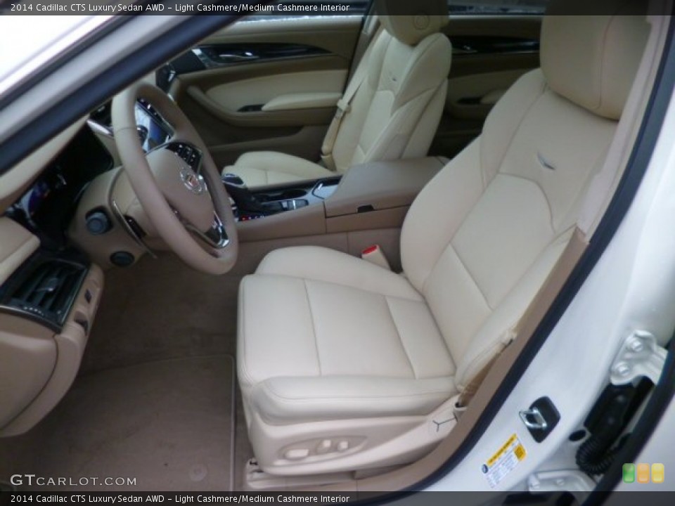 Light Cashmere/Medium Cashmere Interior Front Seat for the 2014 Cadillac CTS Luxury Sedan AWD #89507794