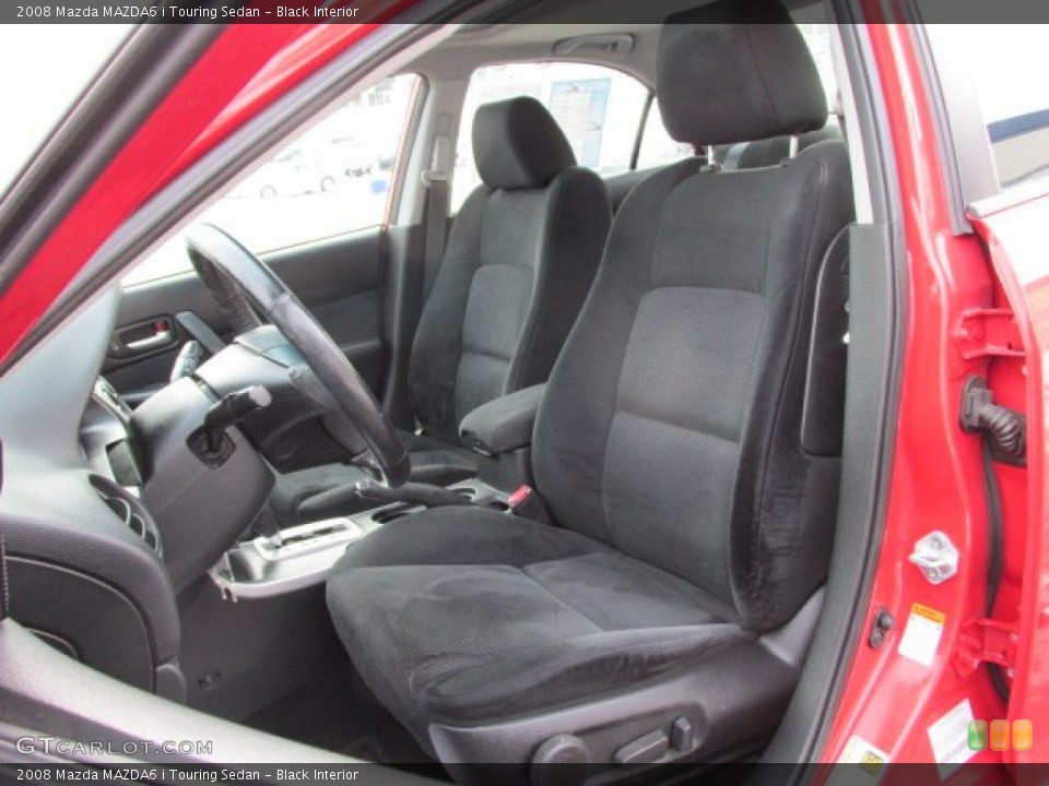 Black Interior Front Seat for the 2008 Mazda MAZDA6 i Touring Sedan #89509552