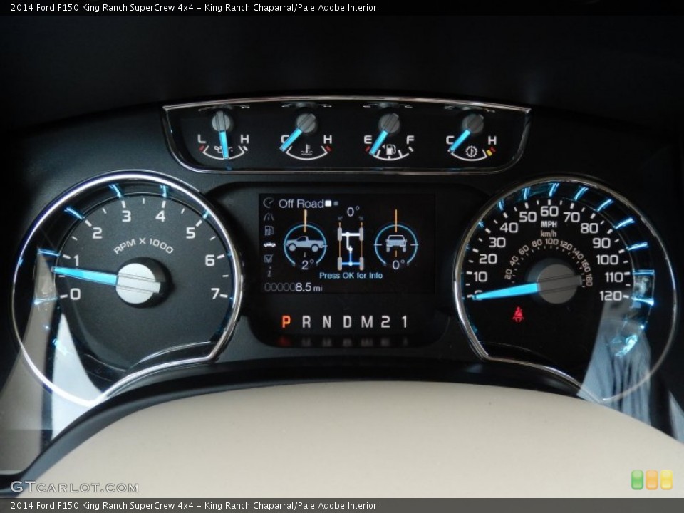 King Ranch Chaparral/Pale Adobe Interior Gauges for the 2014 Ford F150 King Ranch SuperCrew 4x4 #89509978