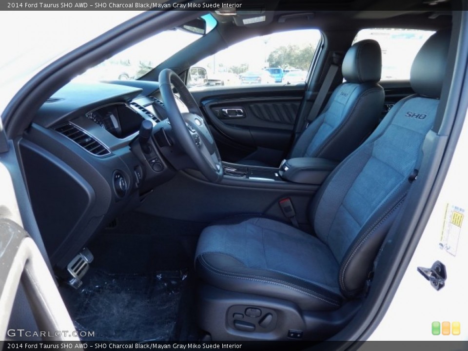 SHO Charcoal Black/Mayan Gray Miko Suede Interior Front Seat for the 2014 Ford Taurus SHO AWD #89510878