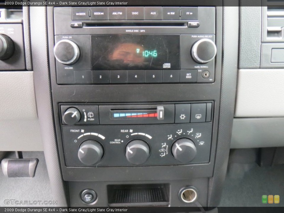 Dark Slate Gray/Light Slate Gray Interior Controls for the 2009 Dodge Durango SE 4x4 #89511208