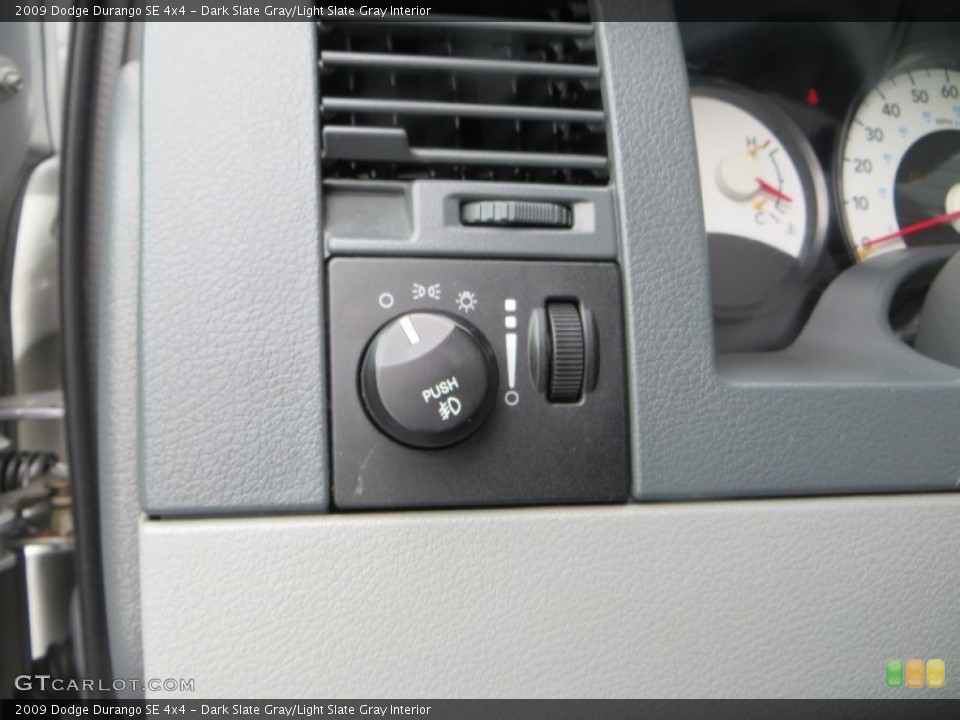 Dark Slate Gray/Light Slate Gray Interior Controls for the 2009 Dodge Durango SE 4x4 #89511304