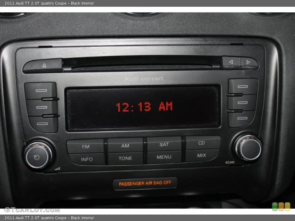 Black Interior Audio System for the 2011 Audi TT 2.0T quattro Coupe #89512507