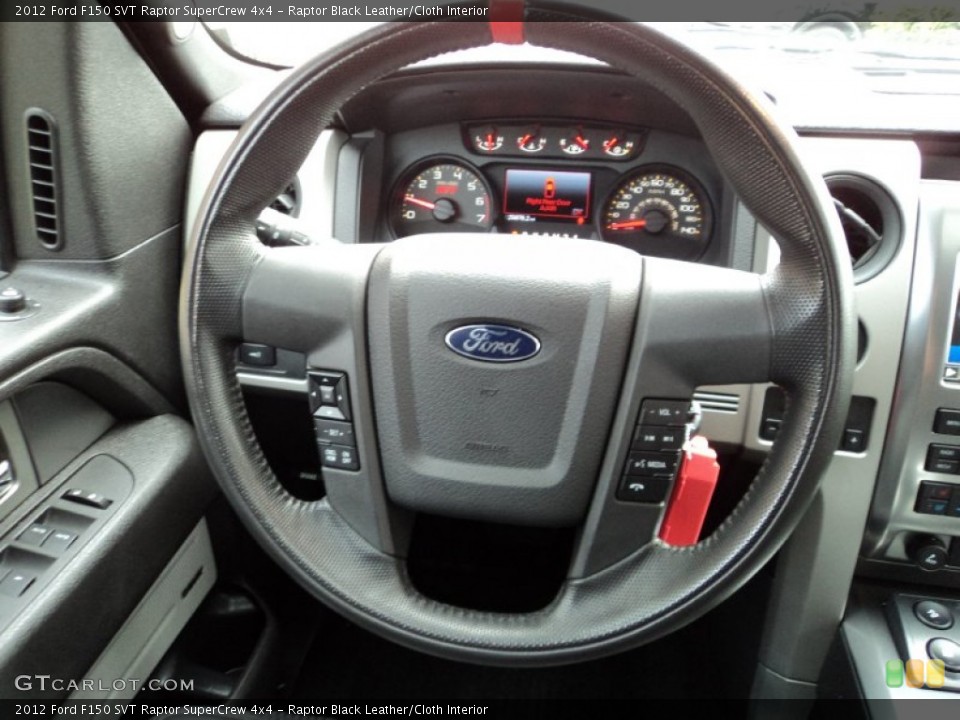 Raptor Black Leather/Cloth Interior Steering Wheel for the 2012 Ford F150 SVT Raptor SuperCrew 4x4 #89514748