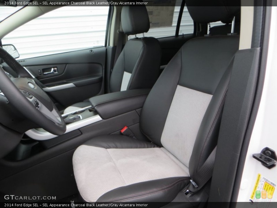 SEL Appearance Charcoal Black Leather/Gray Alcantara Interior Front Seat for the 2014 Ford Edge SEL #89517685