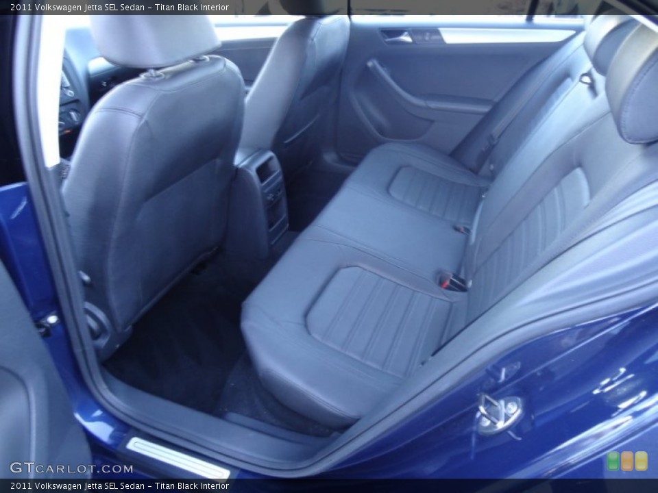 Titan Black Interior Rear Seat for the 2011 Volkswagen Jetta SEL Sedan #89519788