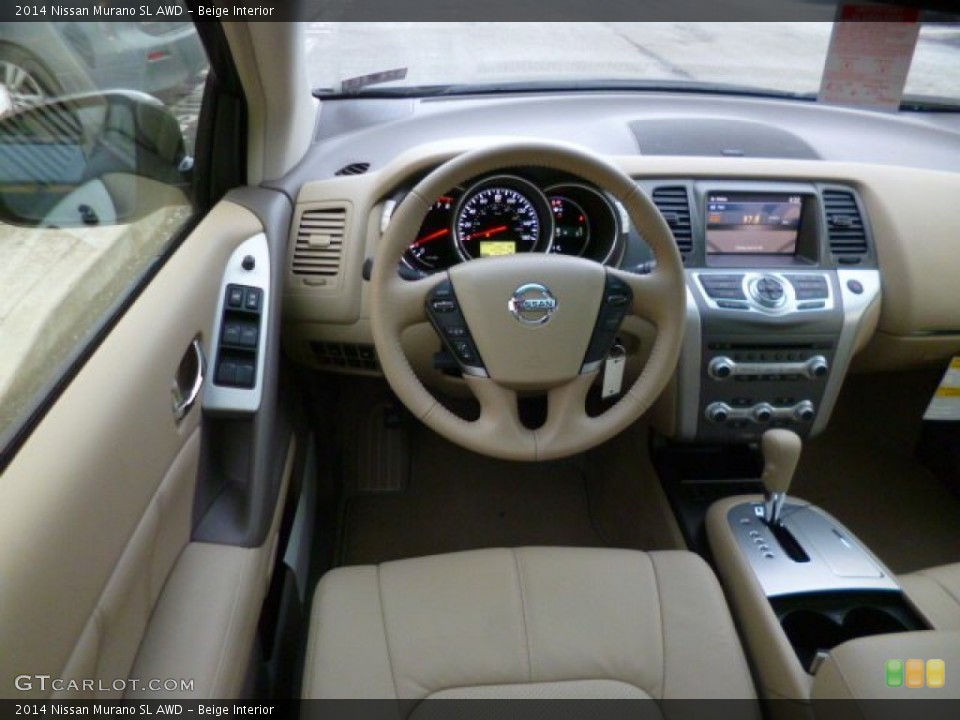 Beige Interior Dashboard for the 2014 Nissan Murano SL AWD #89523954