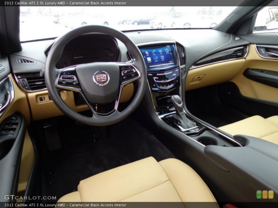 Caramel/Jet Black Accents 2013 Cadillac ATS Interiors