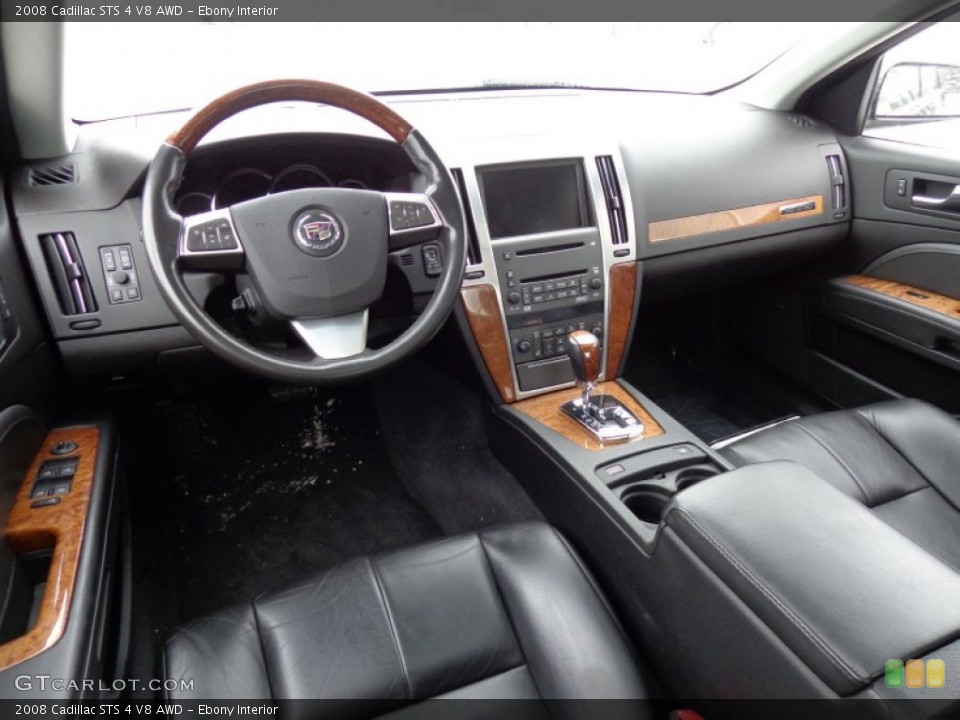 Ebony 2008 Cadillac STS Interiors