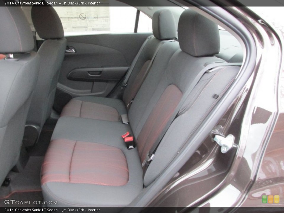 Jet Black/Brick Interior Rear Seat for the 2014 Chevrolet Sonic LT Sedan #89534009