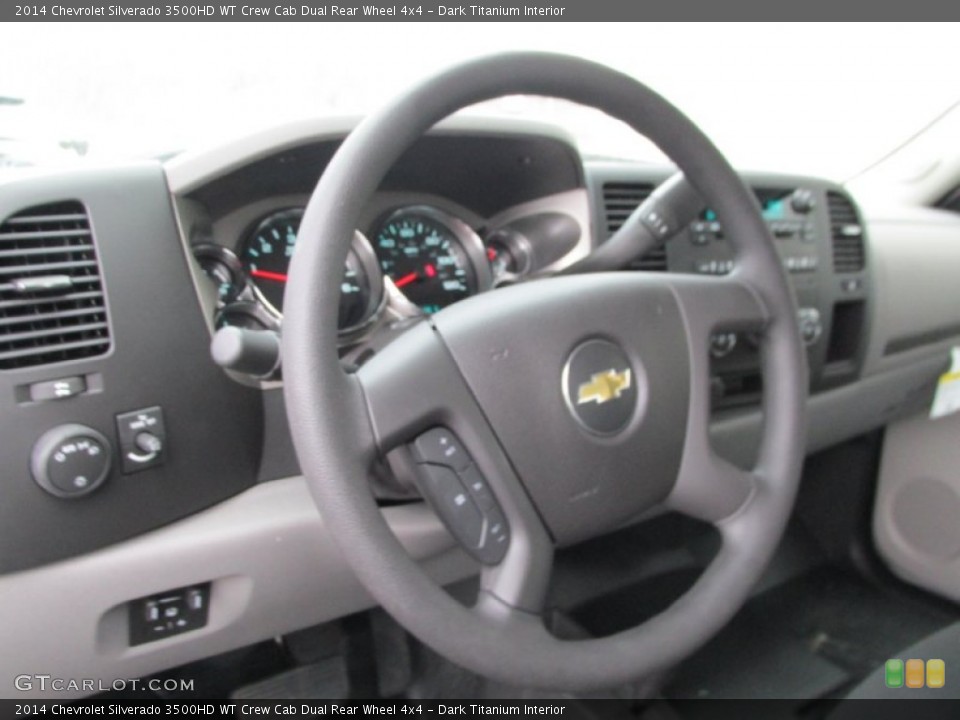 Dark Titanium Interior Steering Wheel for the 2014 Chevrolet Silverado 3500HD WT Crew Cab Dual Rear Wheel 4x4 #89535598