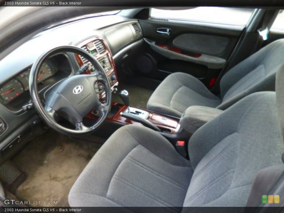Black 2003 Hyundai Sonata Interiors