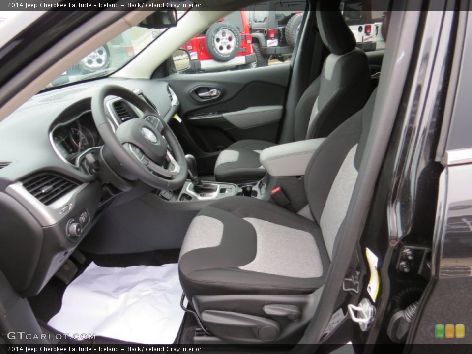 Iceland - Black/Iceland Gray Interior Front Seat for the 2014 Jeep Cherokee Latitude #89535769