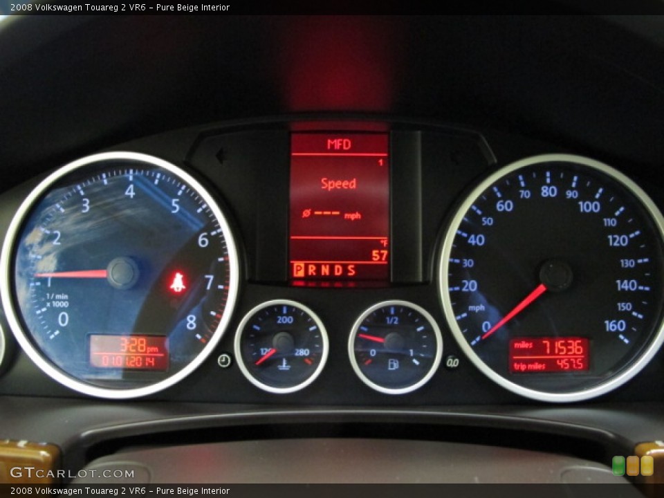 Pure Beige Interior Gauges for the 2008 Volkswagen Touareg 2 VR6 #89536546