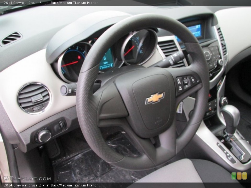 Jet Black/Medium Titanium Interior Steering Wheel for the 2014 Chevrolet Cruze LS #89536549