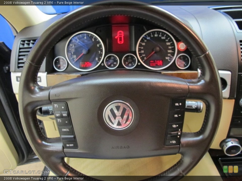 Pure Beige Interior Steering Wheel for the 2008 Volkswagen Touareg 2 VR6 #89536684