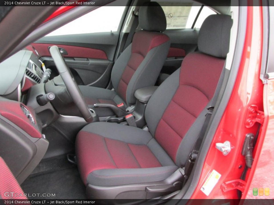 Jet Black/Sport Red Interior Front Seat for the 2014 Chevrolet Cruze LT #89536971