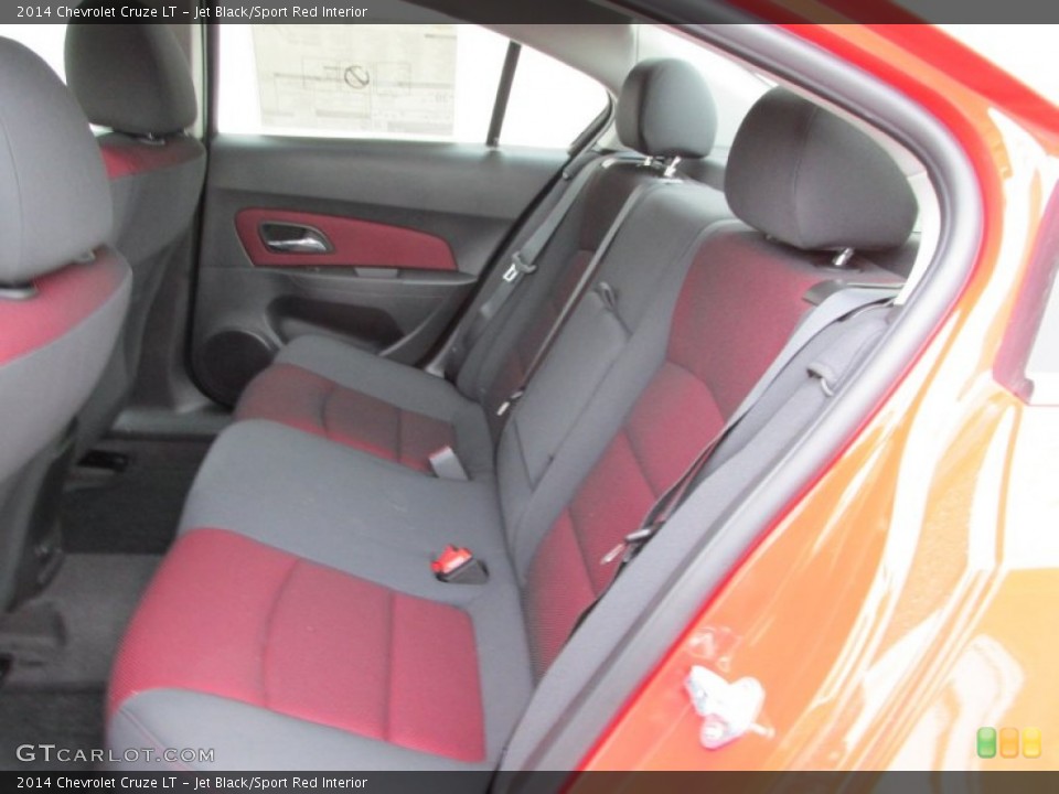 Jet Black/Sport Red Interior Rear Seat for the 2014 Chevrolet Cruze LT #89536993
