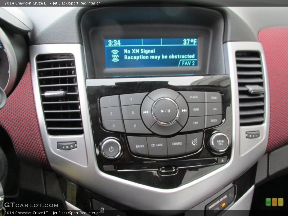 Jet Black/Sport Red Interior Controls for the 2014 Chevrolet Cruze LT #89537065