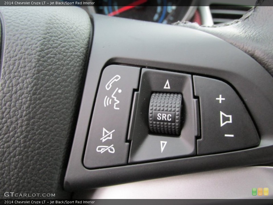 Jet Black/Sport Red Interior Controls for the 2014 Chevrolet Cruze LT #89537101