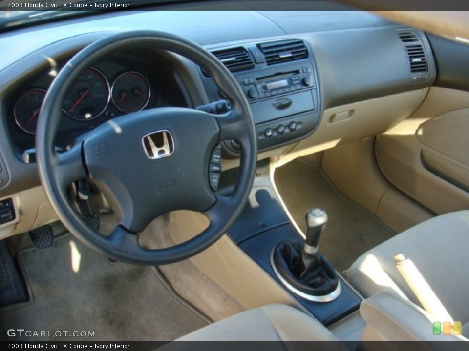 Ivory Interior Prime Interior for the 2003 Honda Civic EX Coupe #89538055
