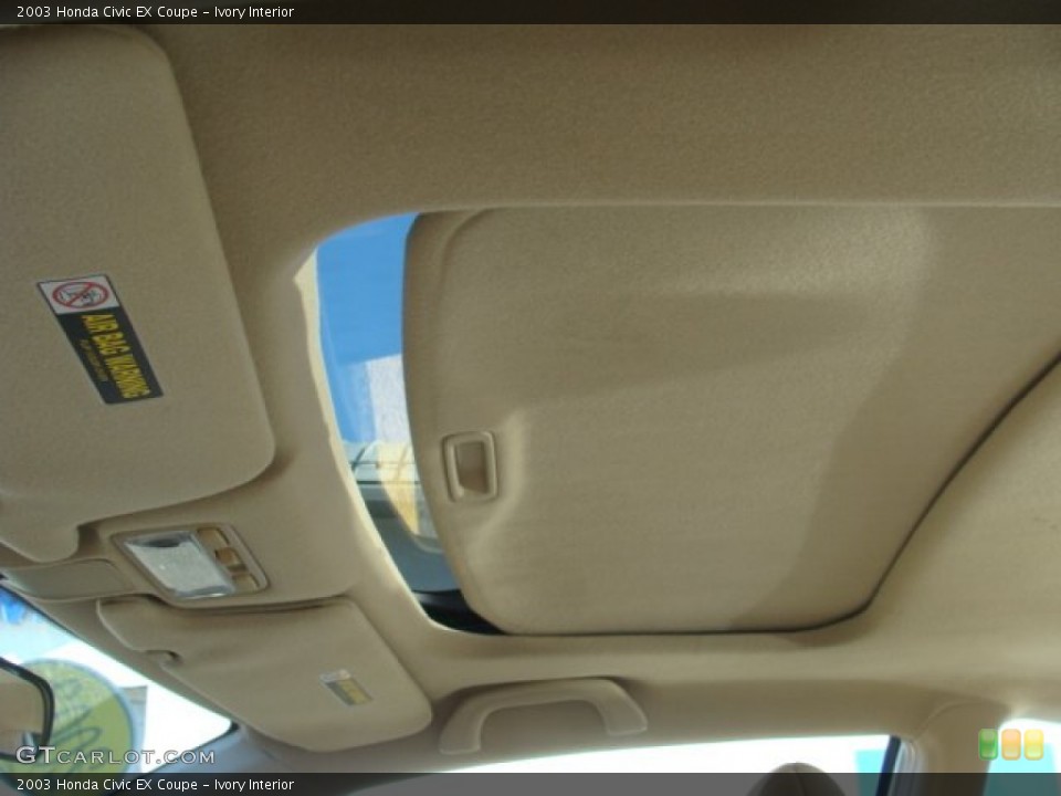 Ivory Interior Sunroof for the 2003 Honda Civic EX Coupe #89538097