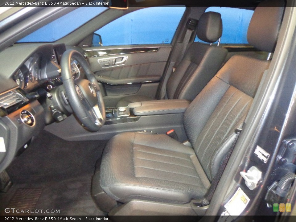 Black Interior Front Seat for the 2012 Mercedes-Benz E 550 4Matic Sedan #89544358