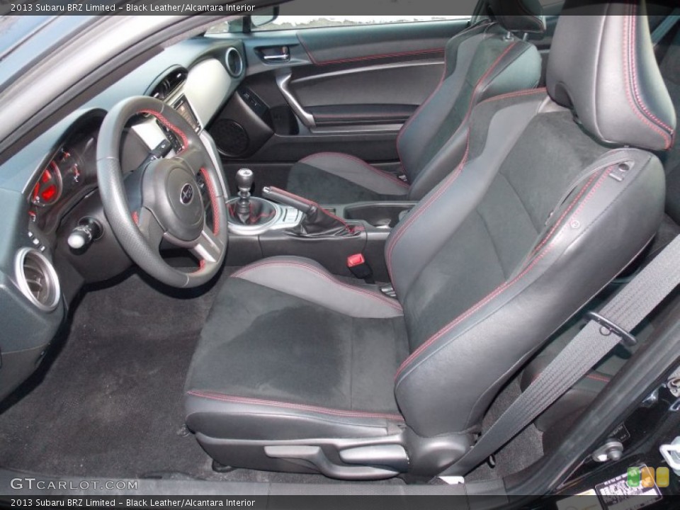 Black Leather/Alcantara Interior Front Seat for the 2013 Subaru BRZ Limited #89549122