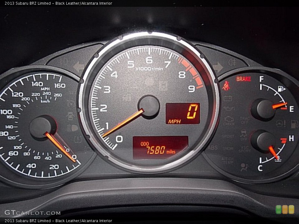 Black Leather/Alcantara Interior Gauges for the 2013 Subaru BRZ Limited #89549371