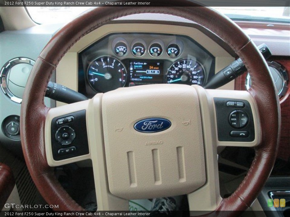Chaparral Leather Interior Steering Wheel for the 2012 Ford F250 Super Duty King Ranch Crew Cab 4x4 #89551795