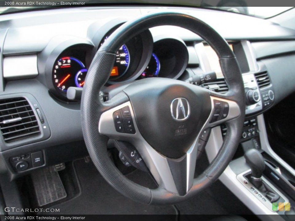 Ebony Interior Steering Wheel for the 2008 Acura RDX Technology #89558725