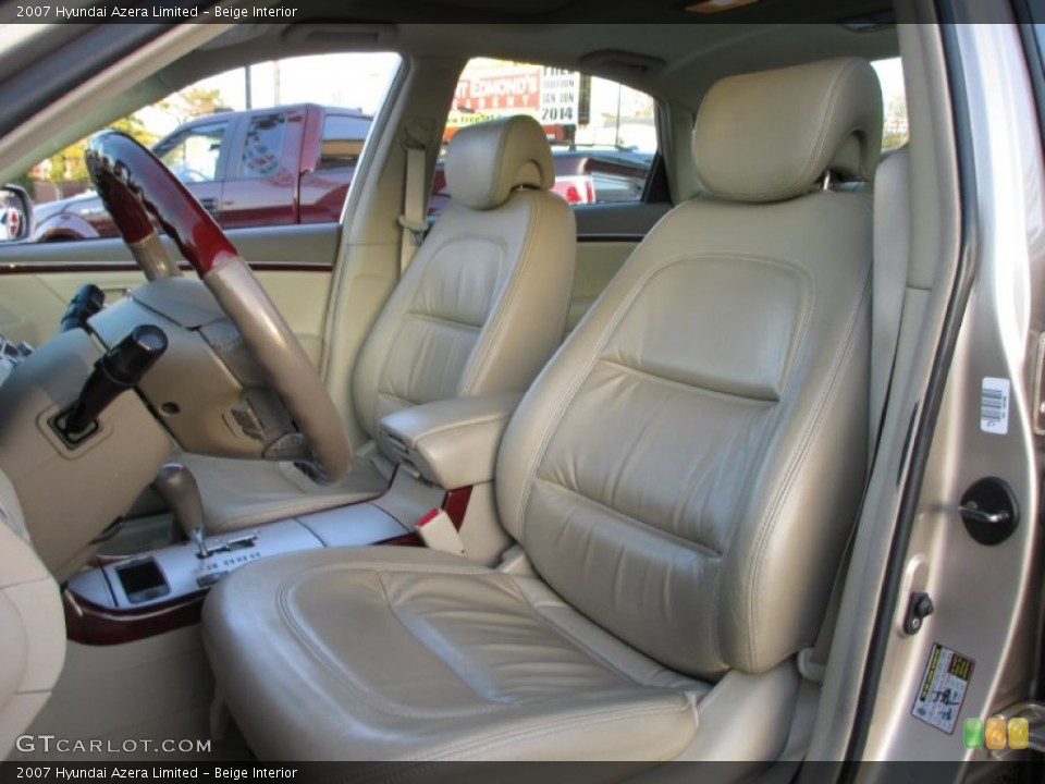 Beige Interior Front Seat for the 2007 Hyundai Azera Limited #89562559