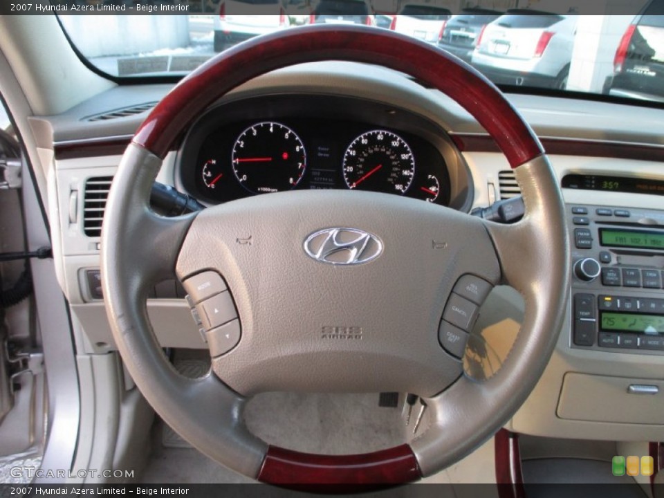 Beige Interior Steering Wheel for the 2007 Hyundai Azera Limited #89562586