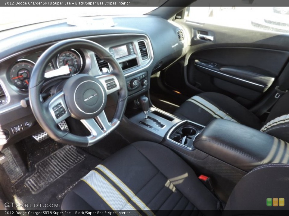 Black/Super Bee Stripes Interior Prime Interior for the 2012 Dodge Charger SRT8 Super Bee #89563266