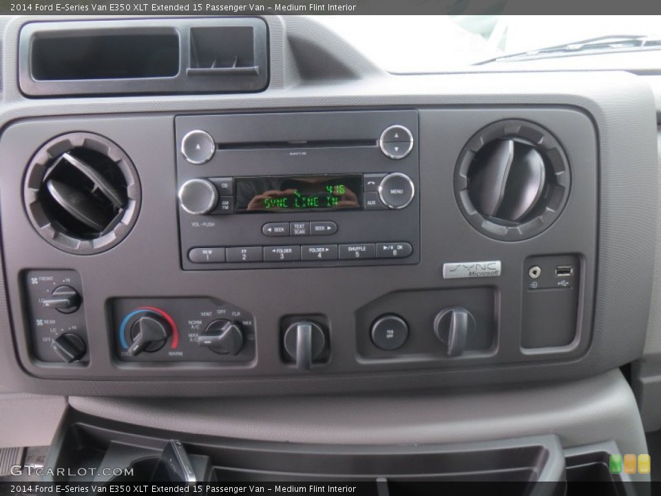 Medium Flint Interior Controls for the 2014 Ford E-Series Van E350 XLT Extended 15 Passenger Van #89563801