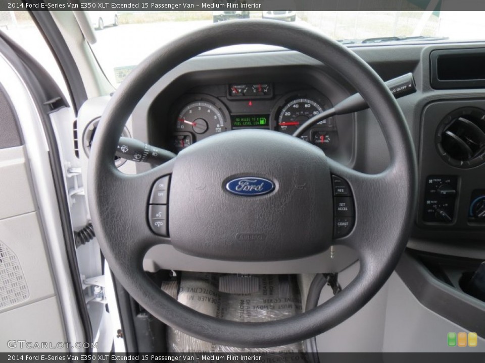Medium Flint Interior Steering Wheel for the 2014 Ford E-Series Van E350 XLT Extended 15 Passenger Van #89563813